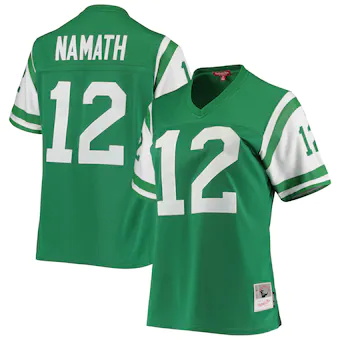 womens mitchell and ness joe namath green new york jets 196